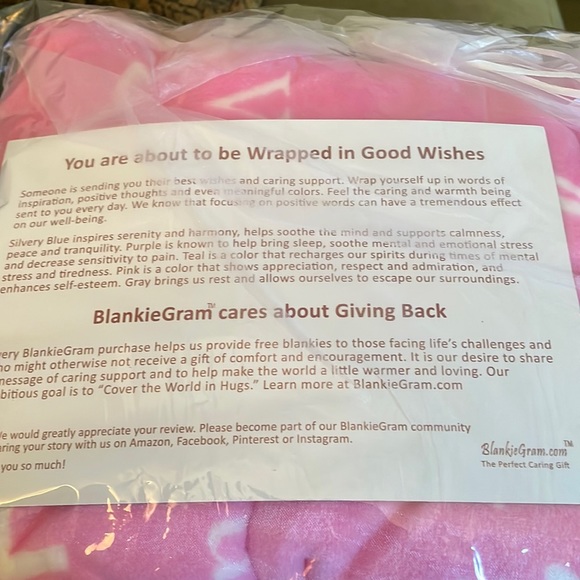 Pink BlankieGram - Picture 1 of 3